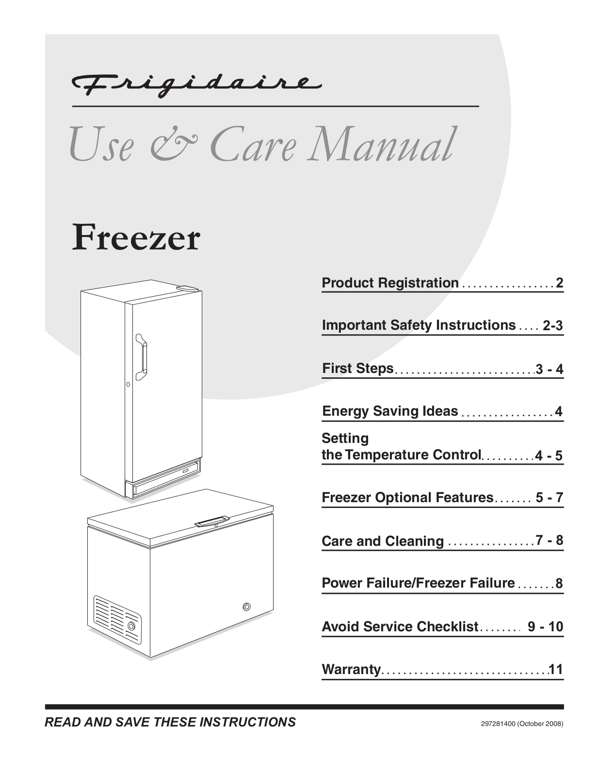 Frigidaire 297281400 User Manual