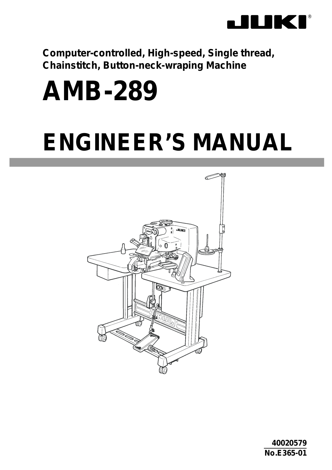 Juki AMB-289 ENGINEER’S MANUAL