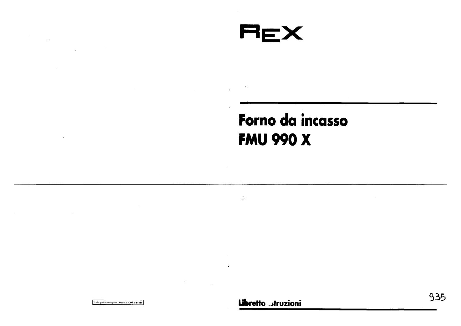 Rex FMU990X User Manual