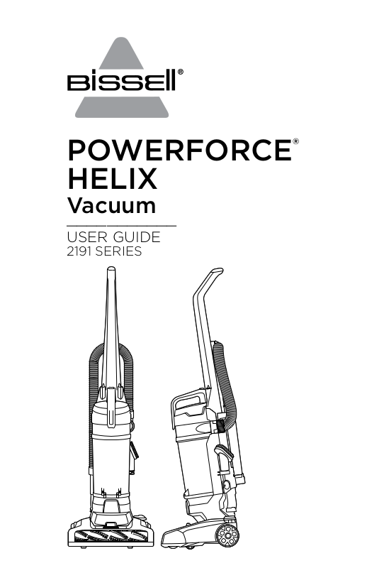 Bissell Powerforce Helix 2191 User Manual