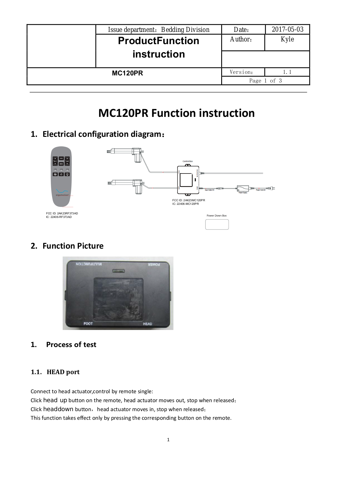 Keeson Technology MC120PR User Manual