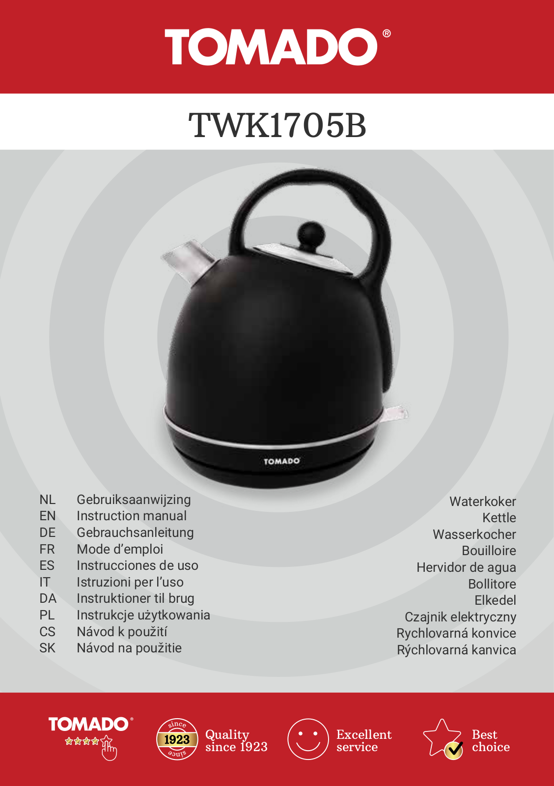 Tomado TWK1705B User guide - ManualMachine.com