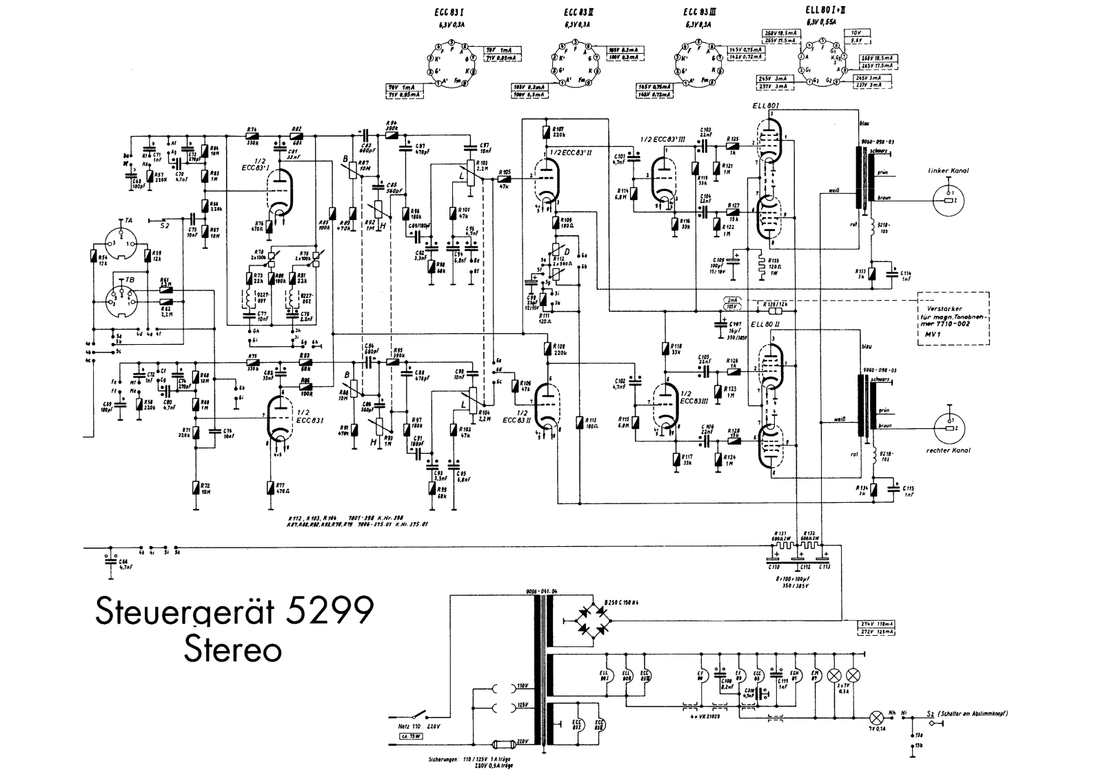 Grundig 5299 schematic