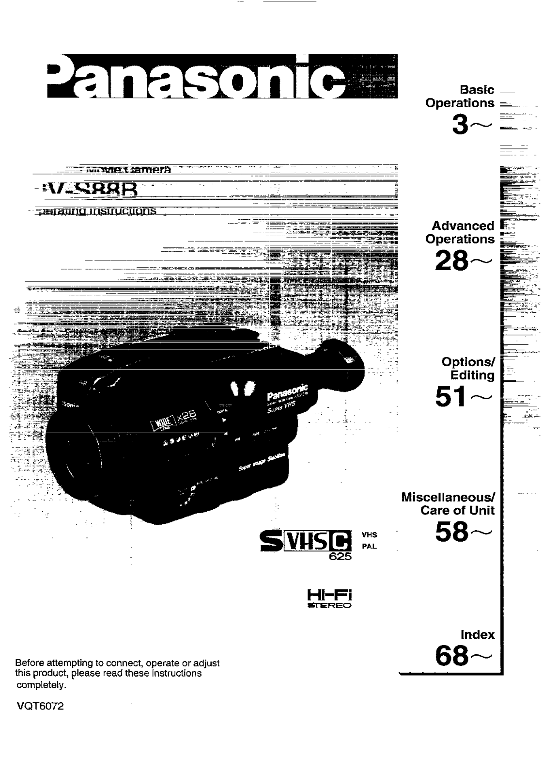 Panasonic NV-S88B User Manual