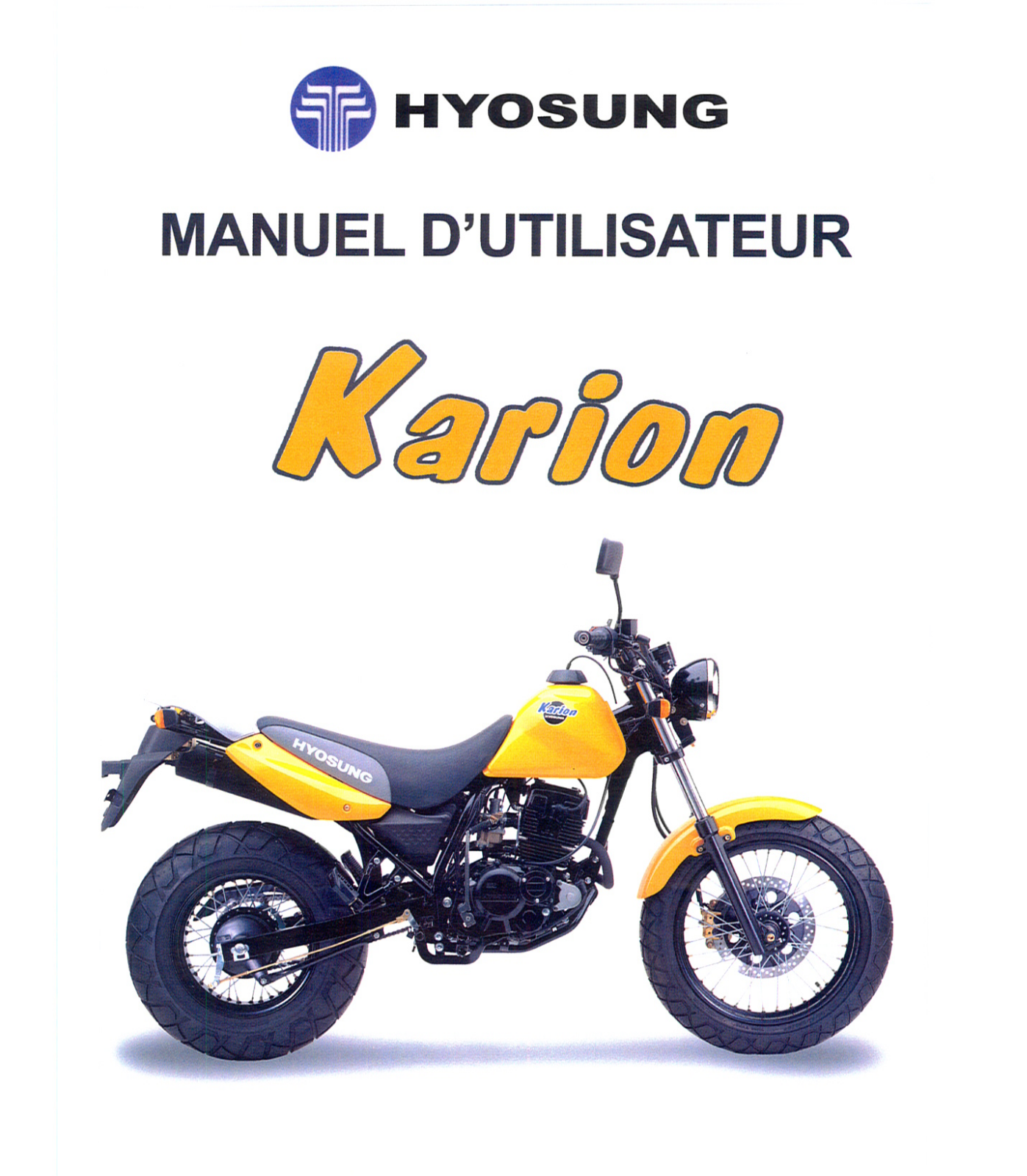 HYOSUNG RT 125 Karion User Manual