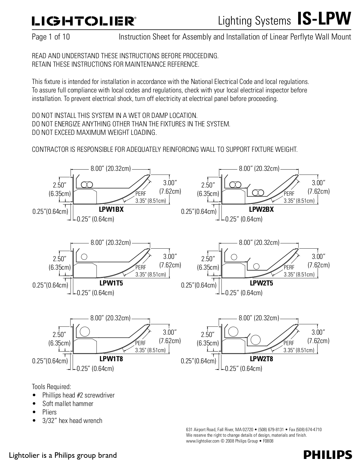 Philips IS-LPW User Manual