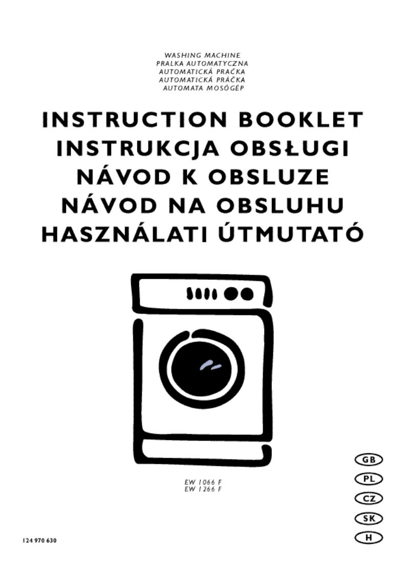 Electrolux EW1066F User Manual