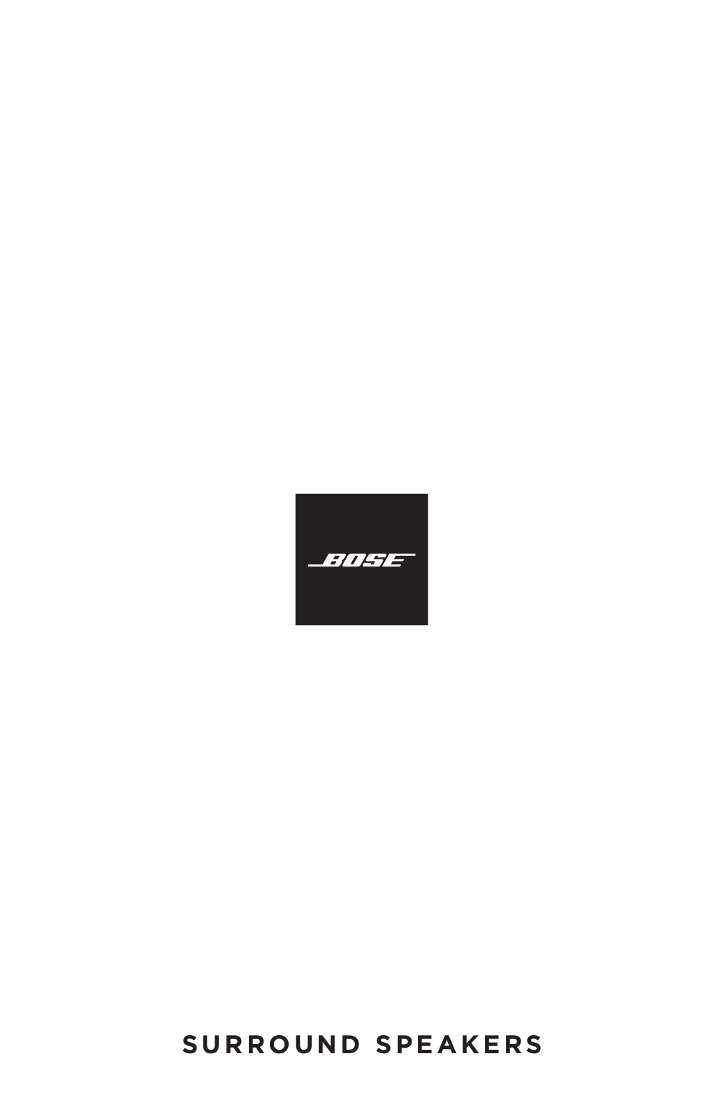 Bose SURROUND SPEAKERS operation manual