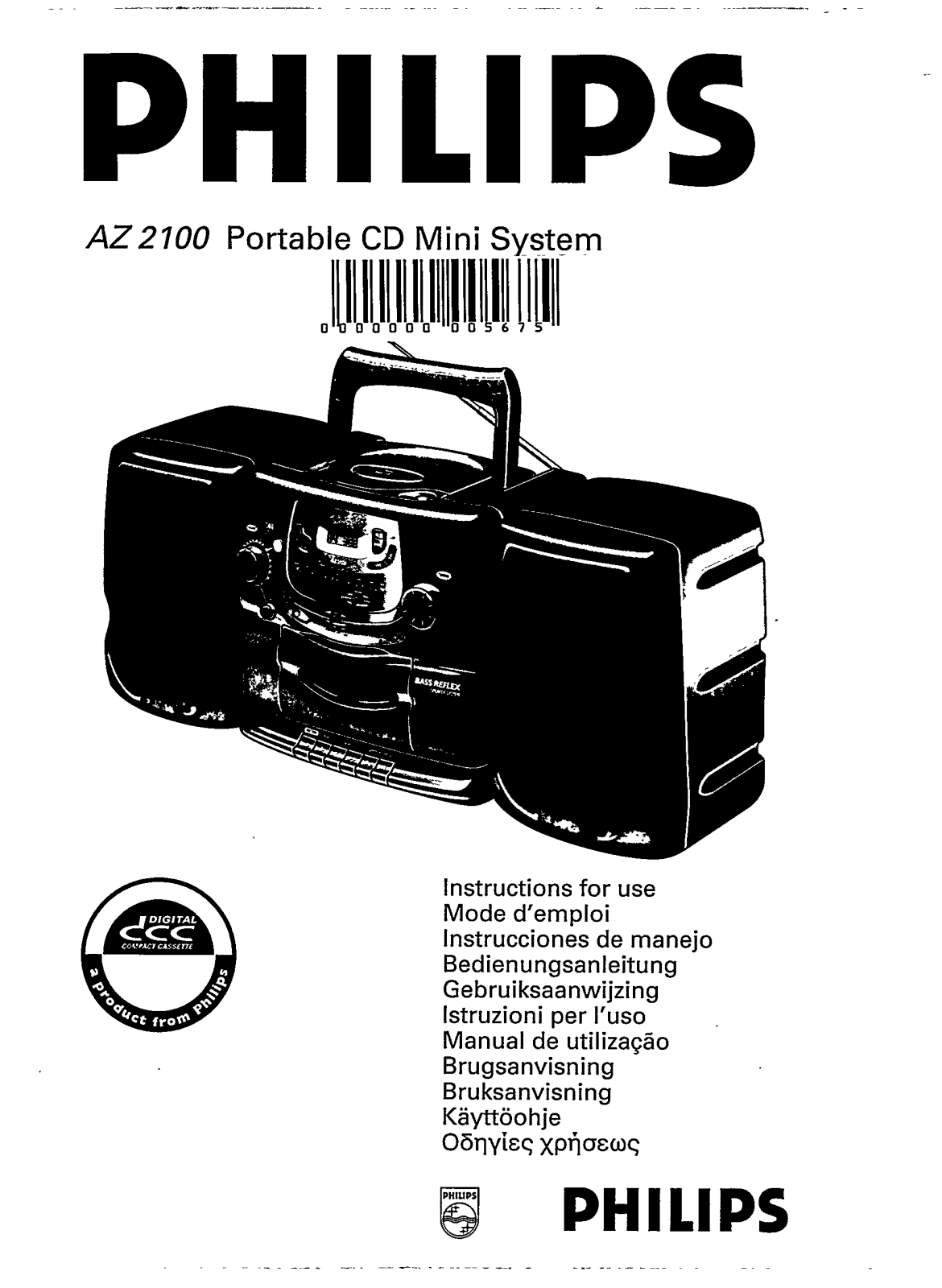 Philips AZ2100/17, AZ2100/05, AZ2100/00 User Manual