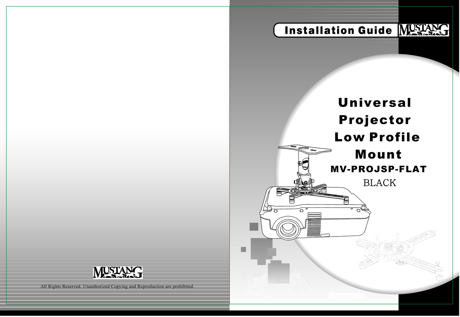 Mustang MV-PROJSP-FLAT User manual