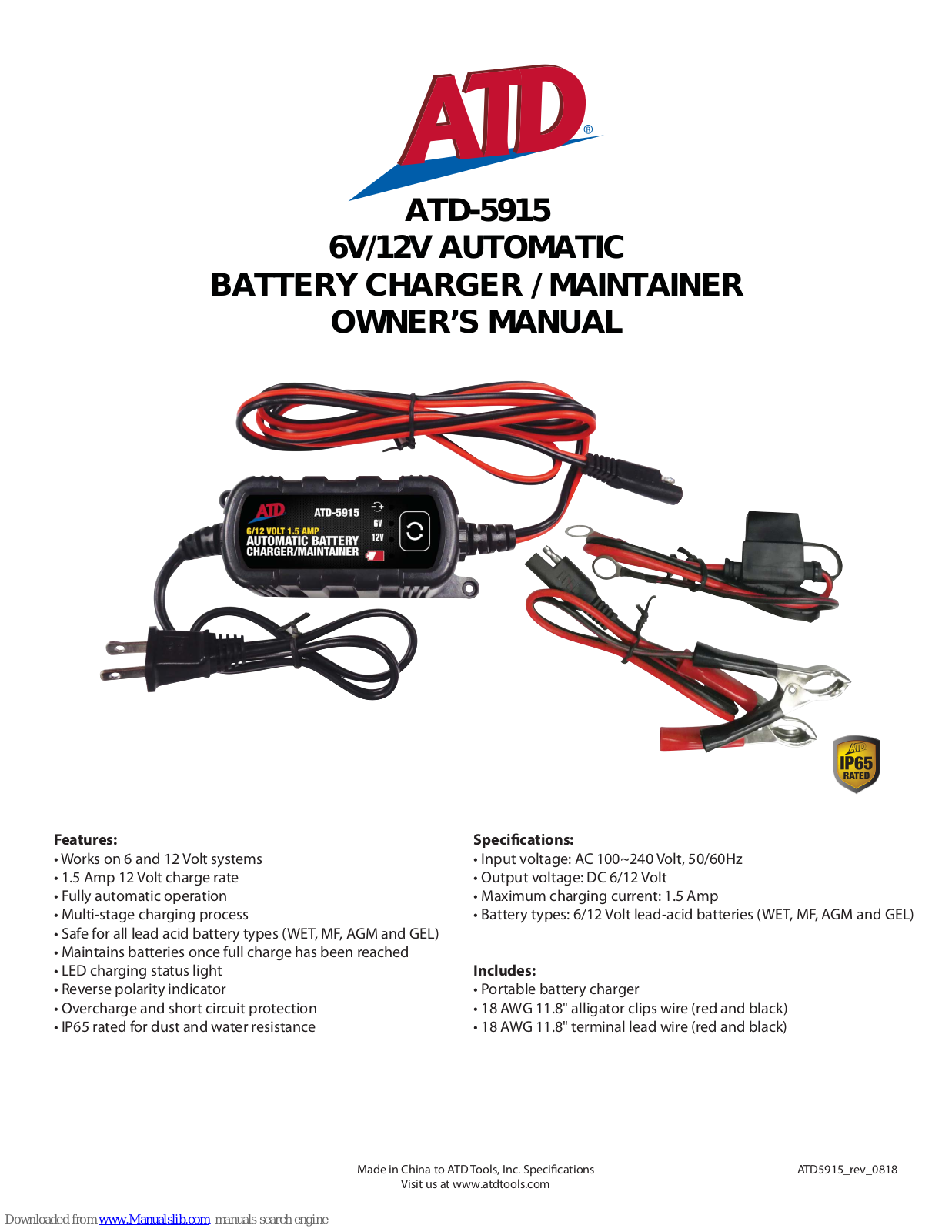 ATD Tools ATD-5915 Owner's Manual