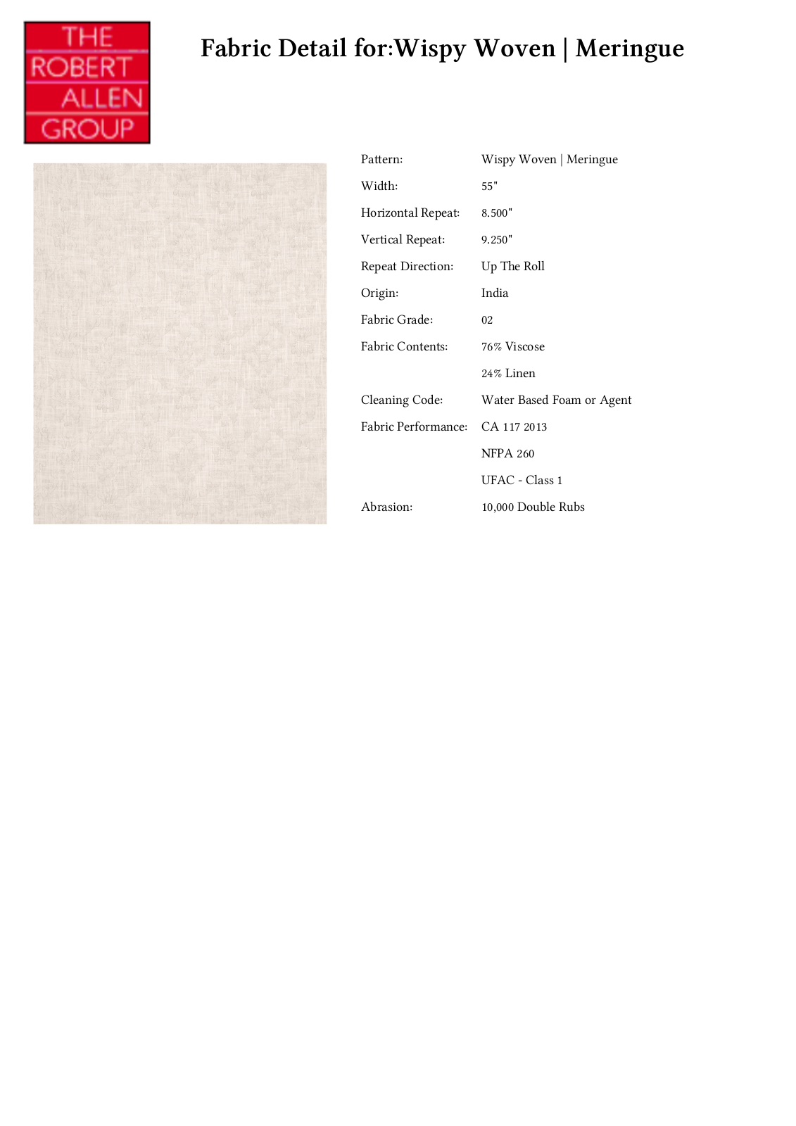 Robert Allen RALF1250 Specifications - ManualMachine.com