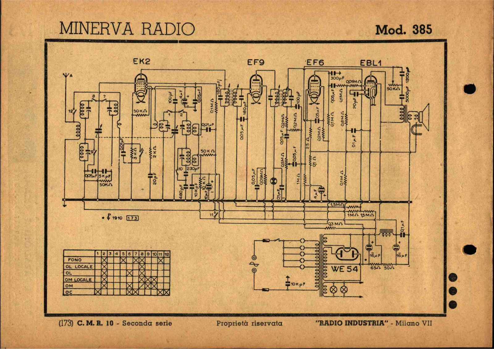 Minerva 385 schematic