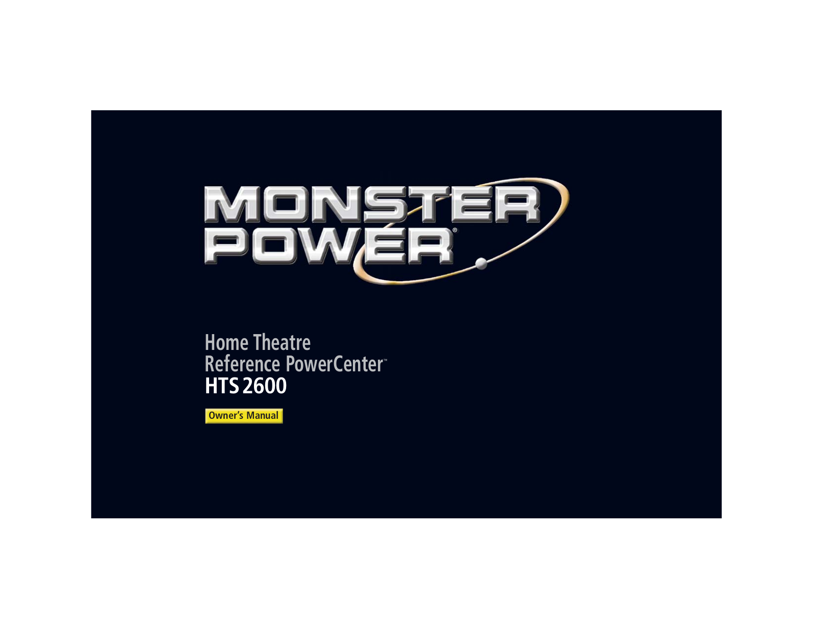 Monster Cable HTS2600 User Manual