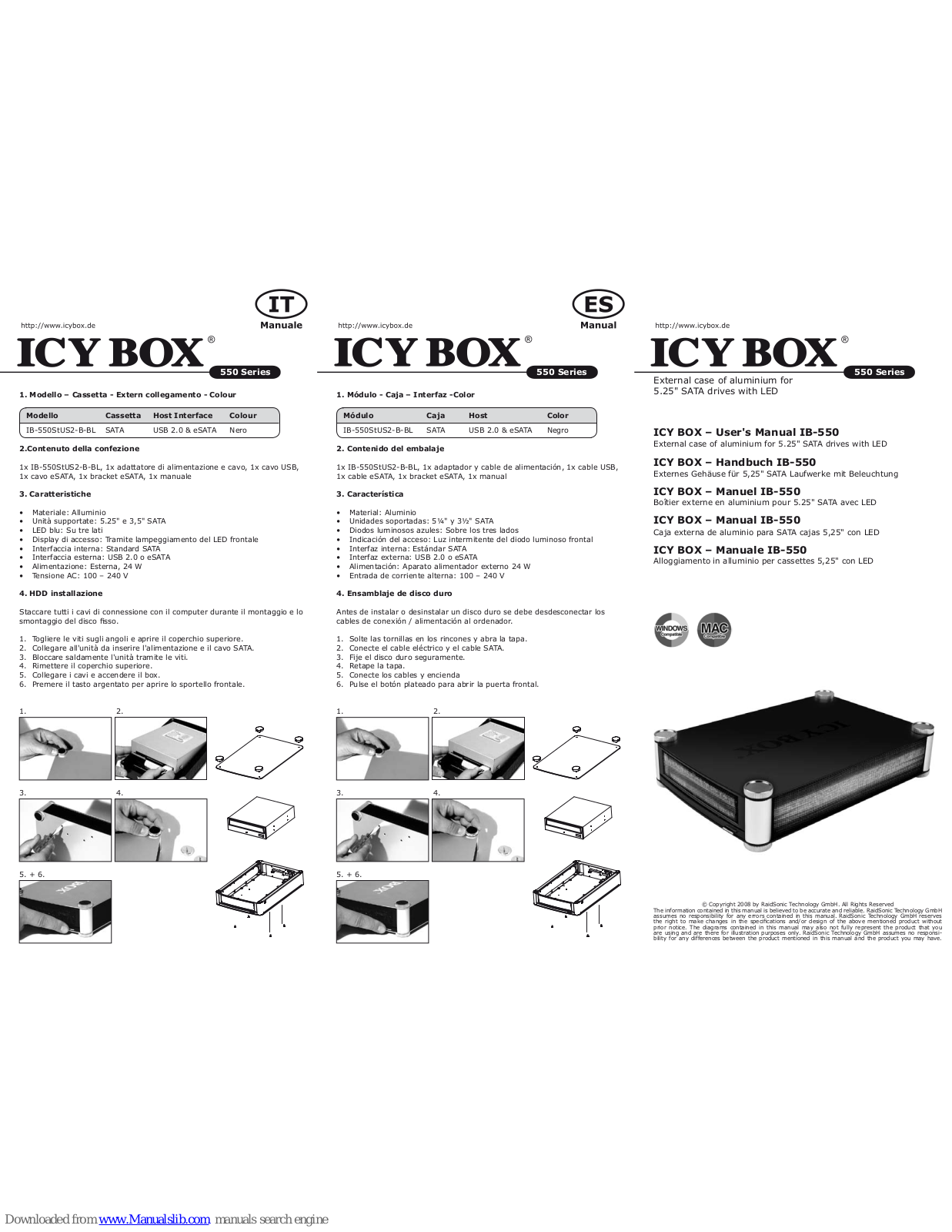 Icy Box IB-550 User Manual