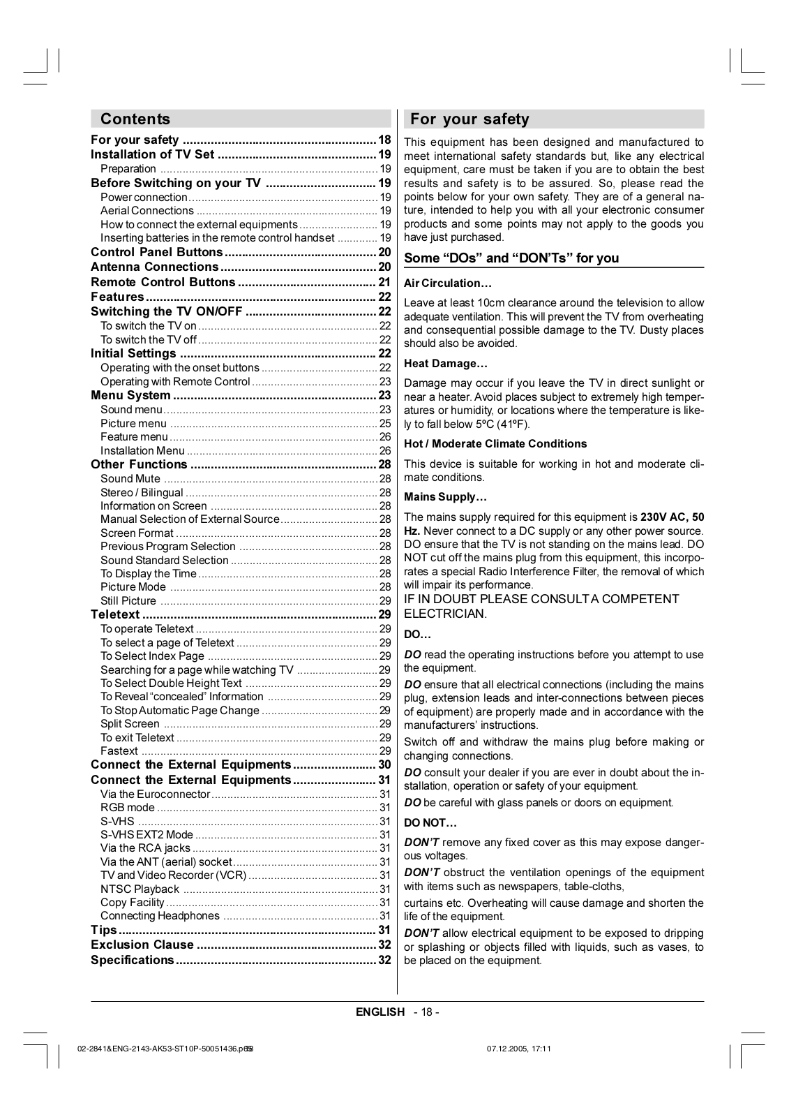 Toshiba 28H44G, 28H44GZ Owner Manual