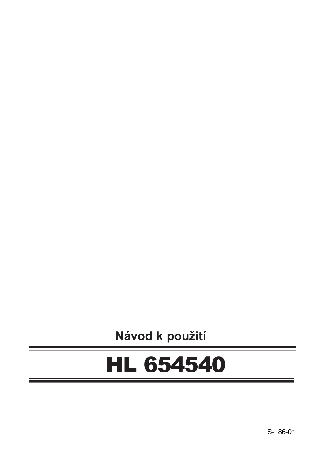 Siemens HL654540 User Manual