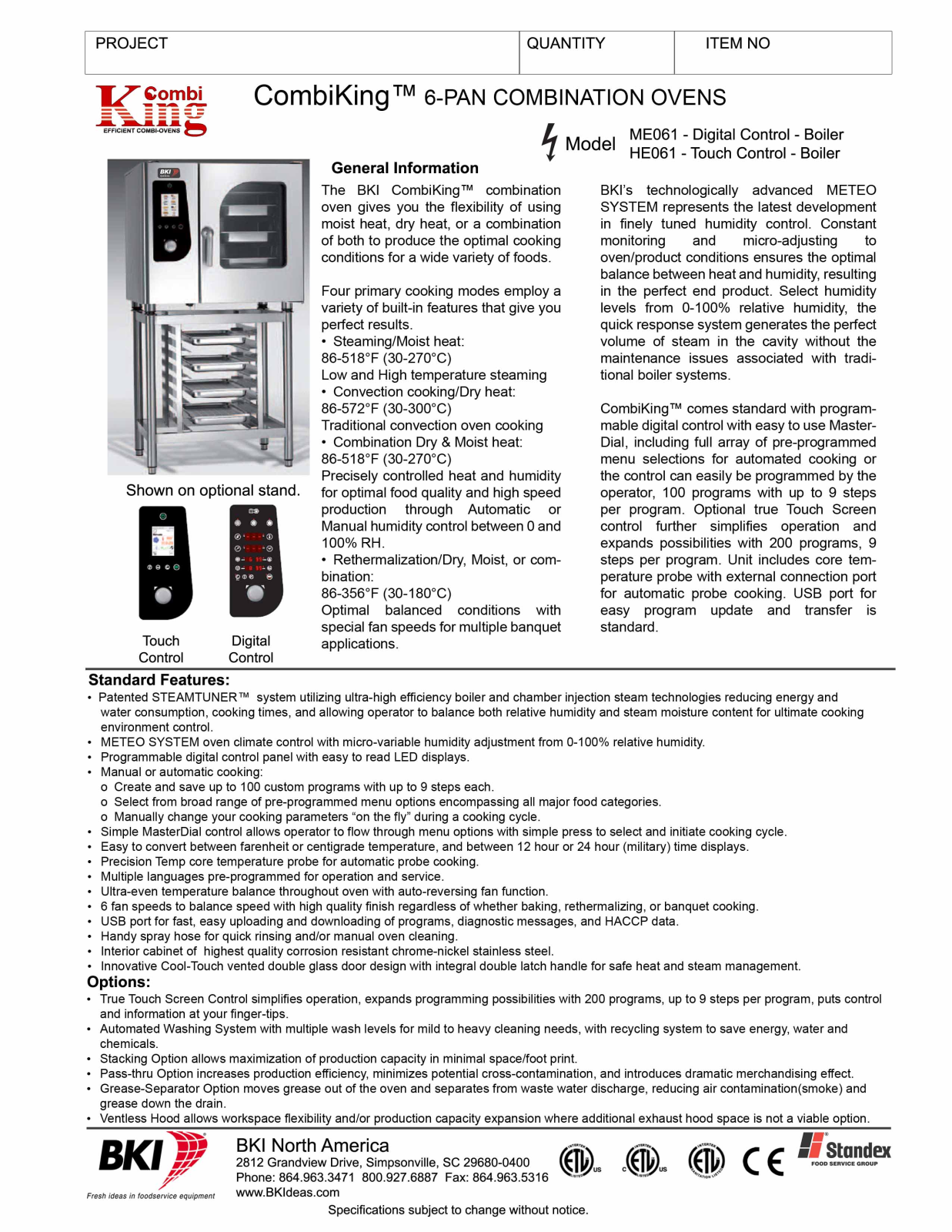 BKI HE061 User Manual