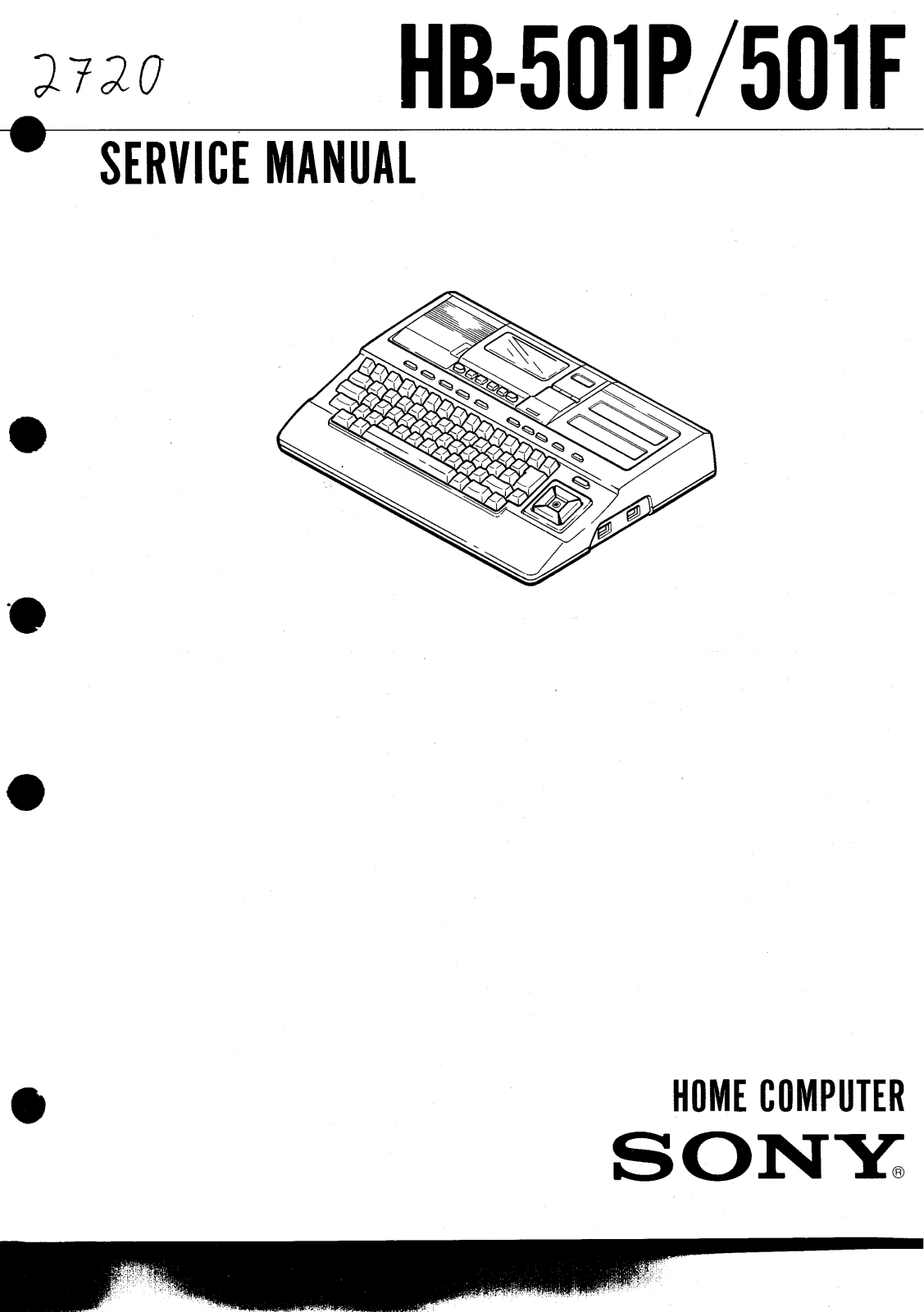 Sony HB-501F, HB-501P Service Manual