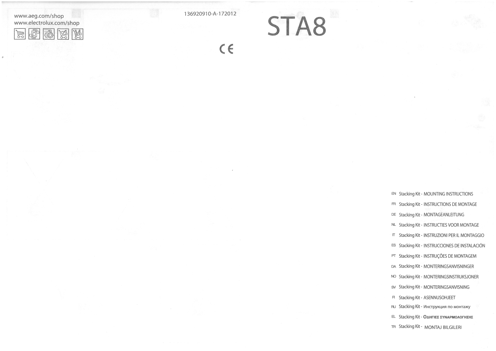 Electrolux STA8 User Manual