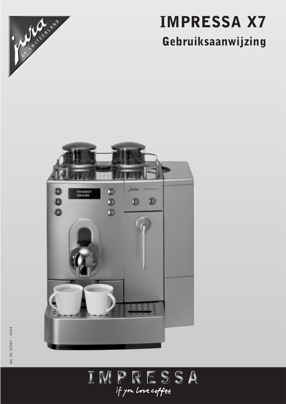 Jura X7 User Manual