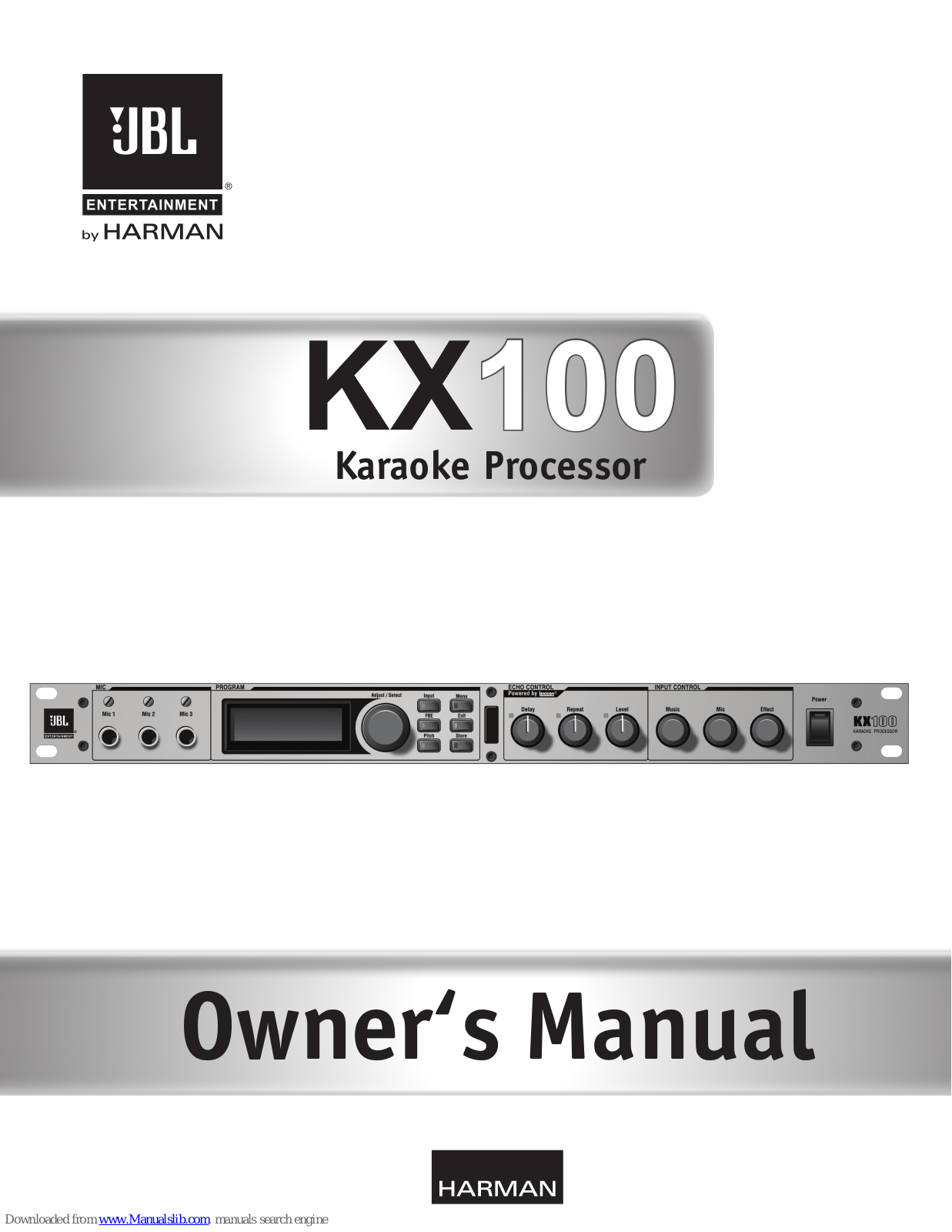 JBL KX100 Owner's Manual