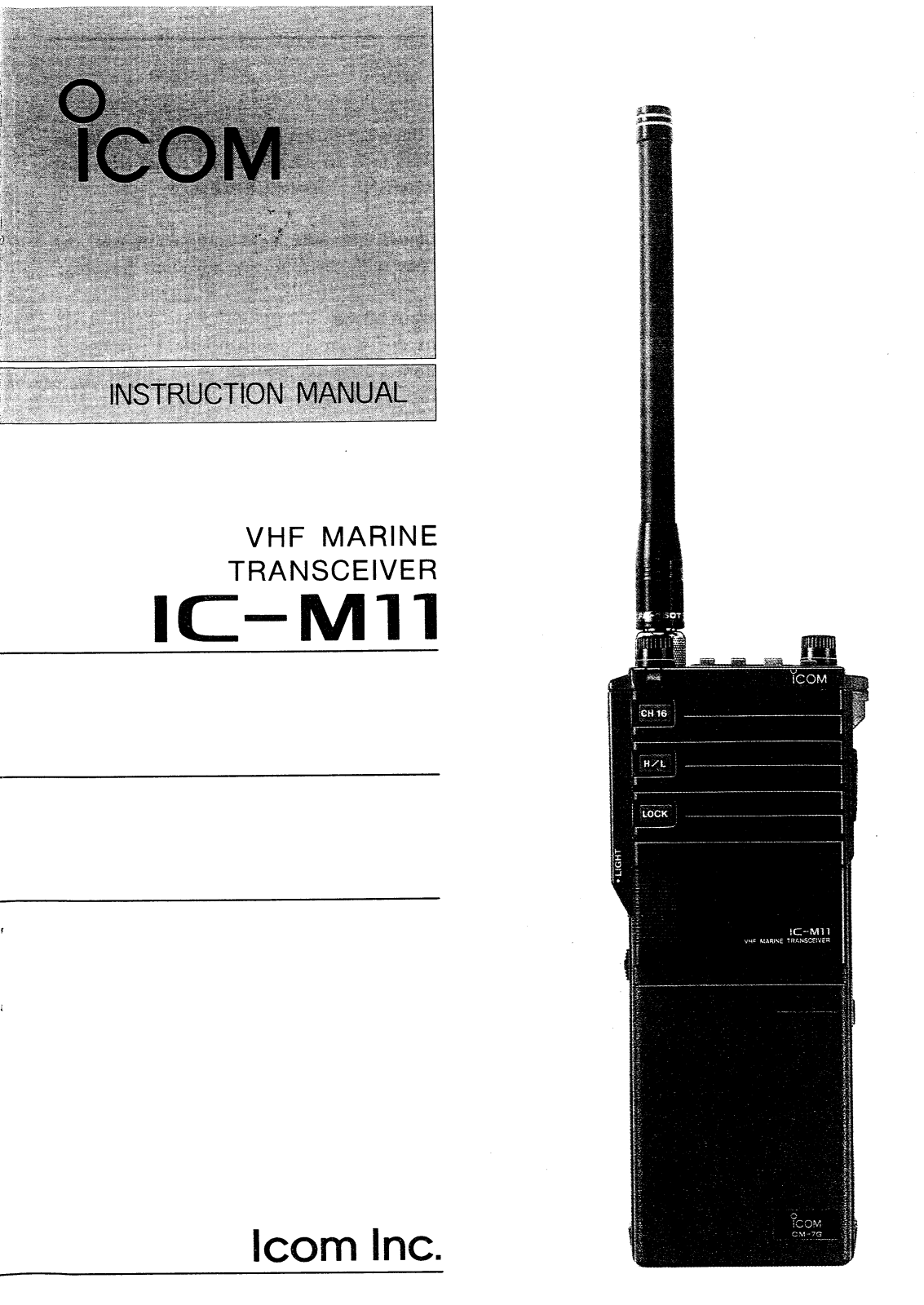 Icom IC-M11 User Manual