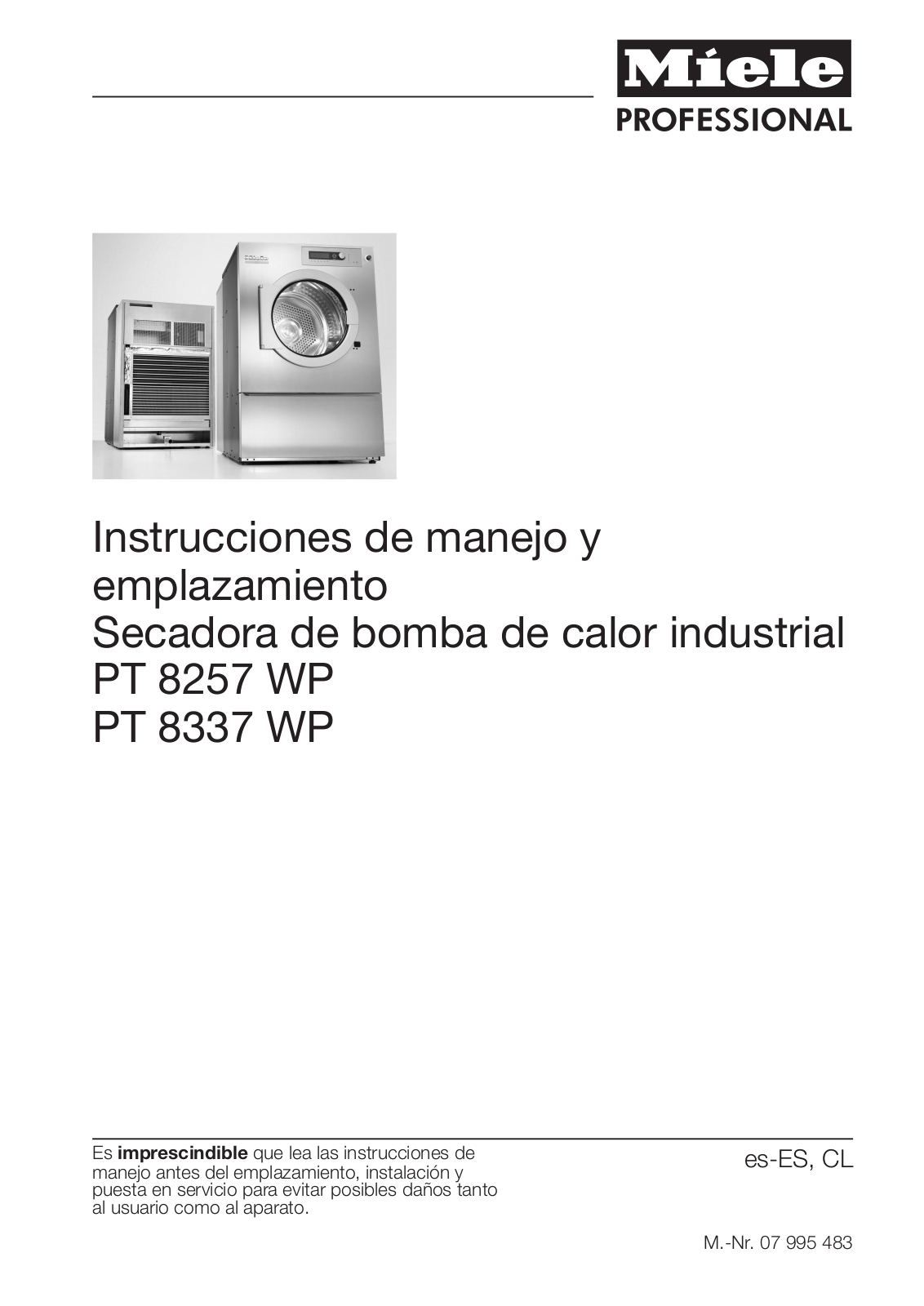 Miele PT 8257 WP, PT 8337 WP User manual