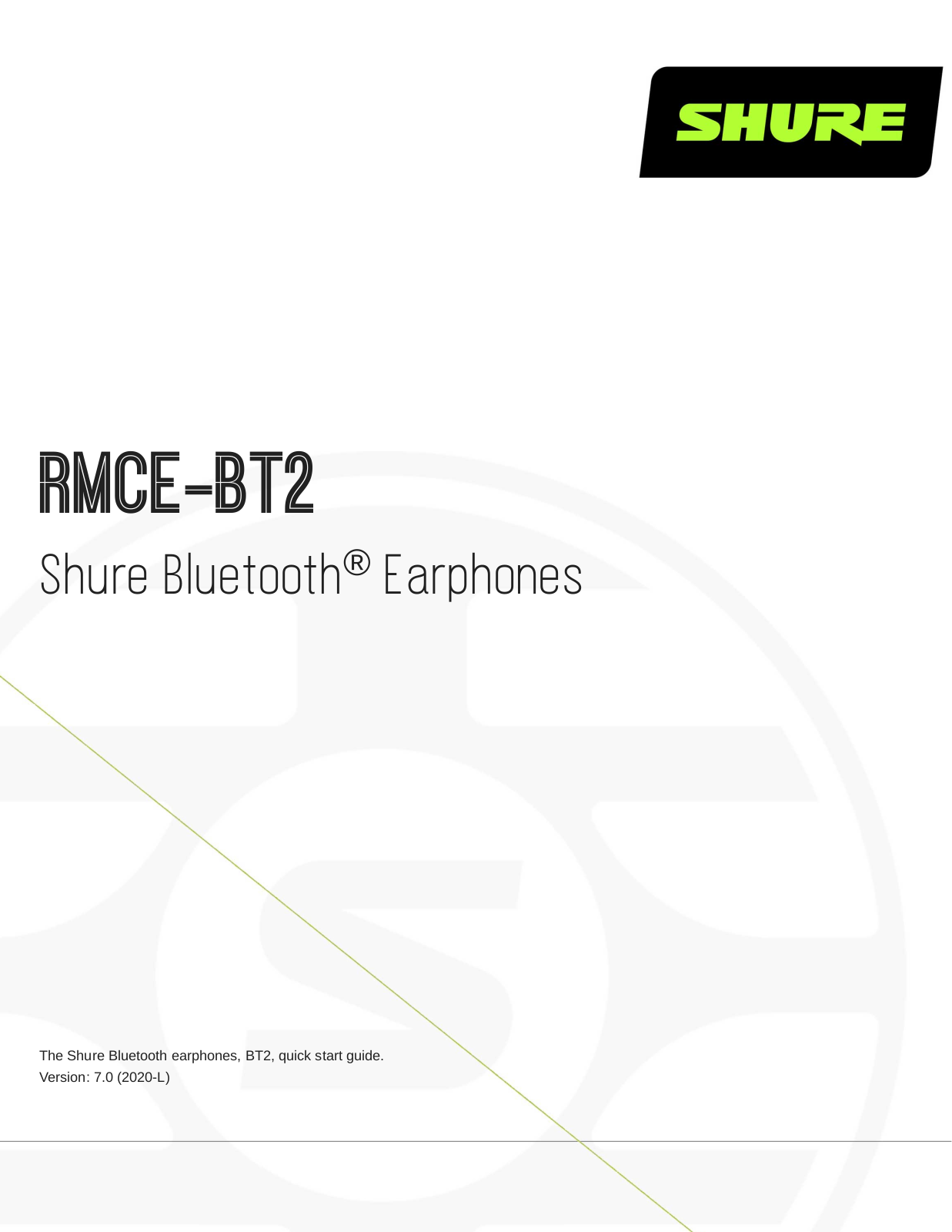 Shure RMCE-BT2 User Manual