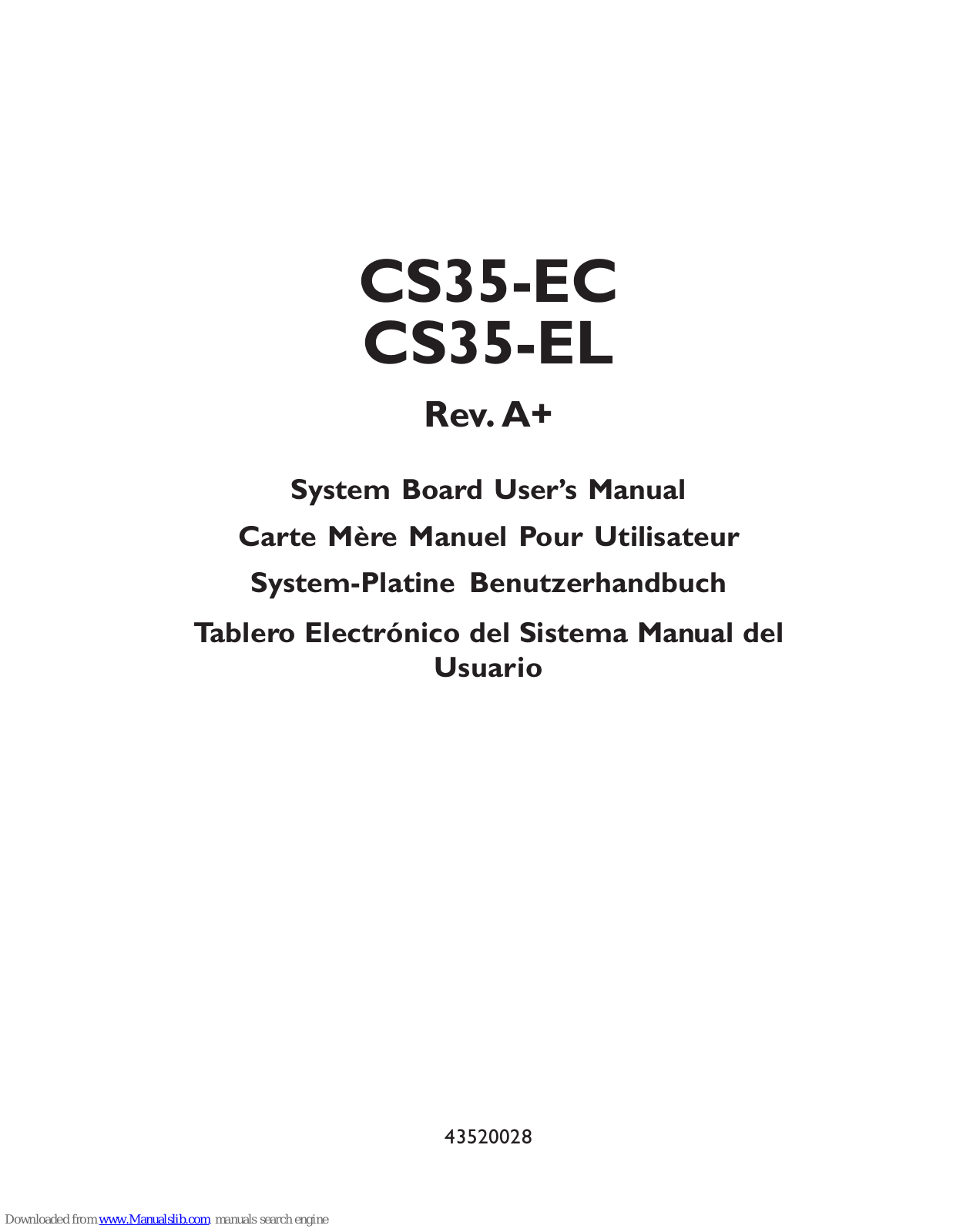 DFI CS35-EC, CS35-EL User Manual