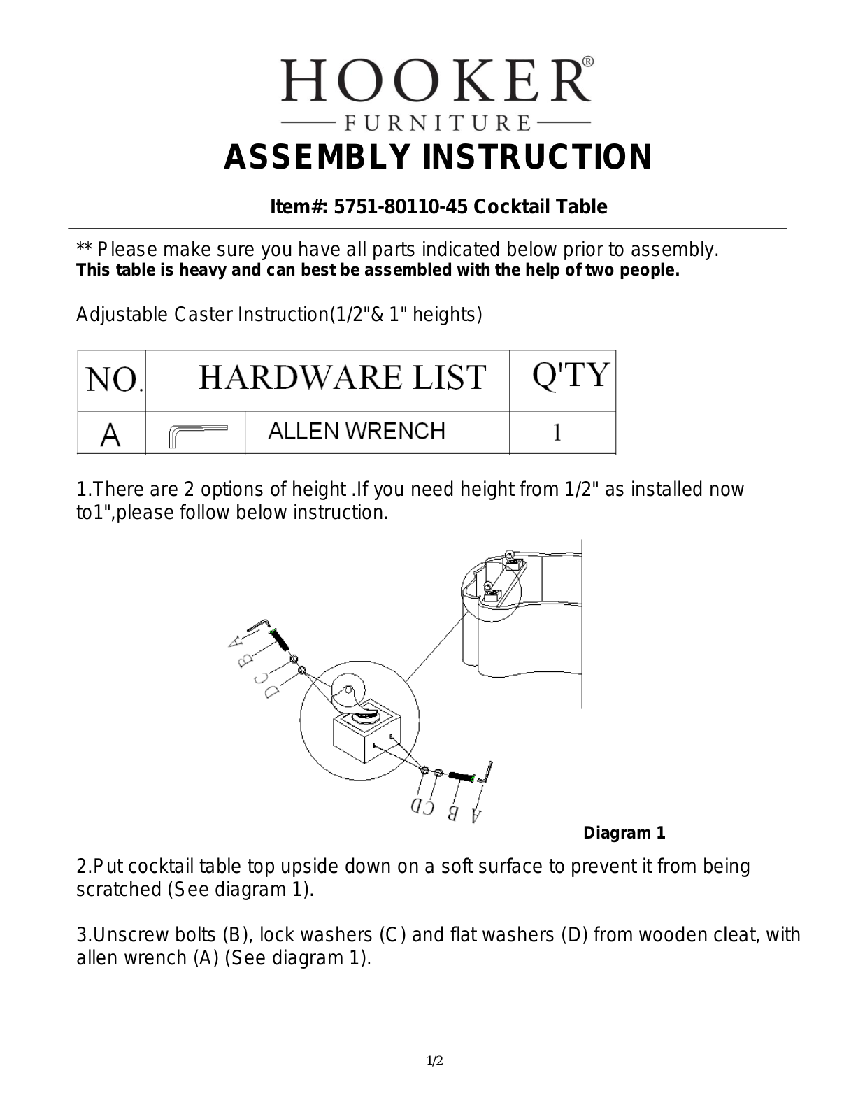 Hooker 5751-80110-45 Assembly Instructions - ManualMachine.com