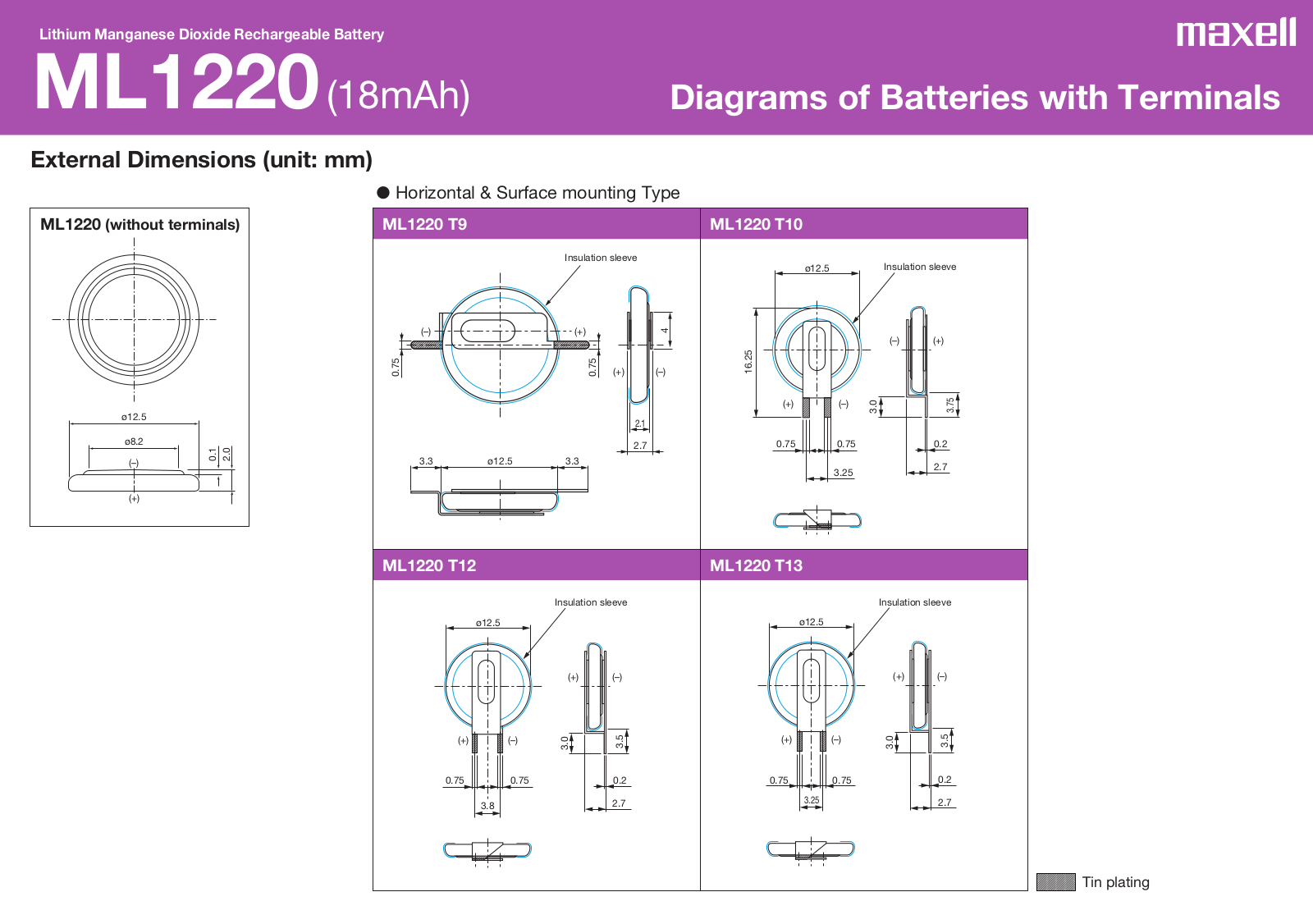 Maxell ML1220 Schematics