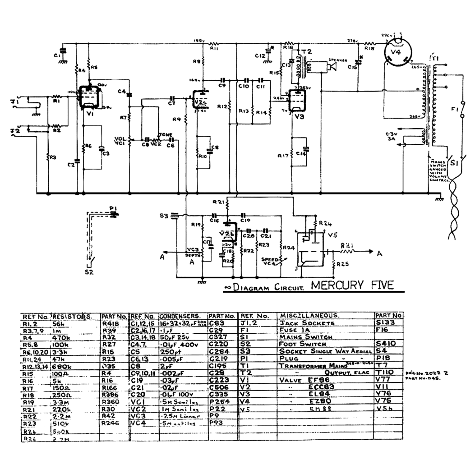 Selmer mercury5 schematic