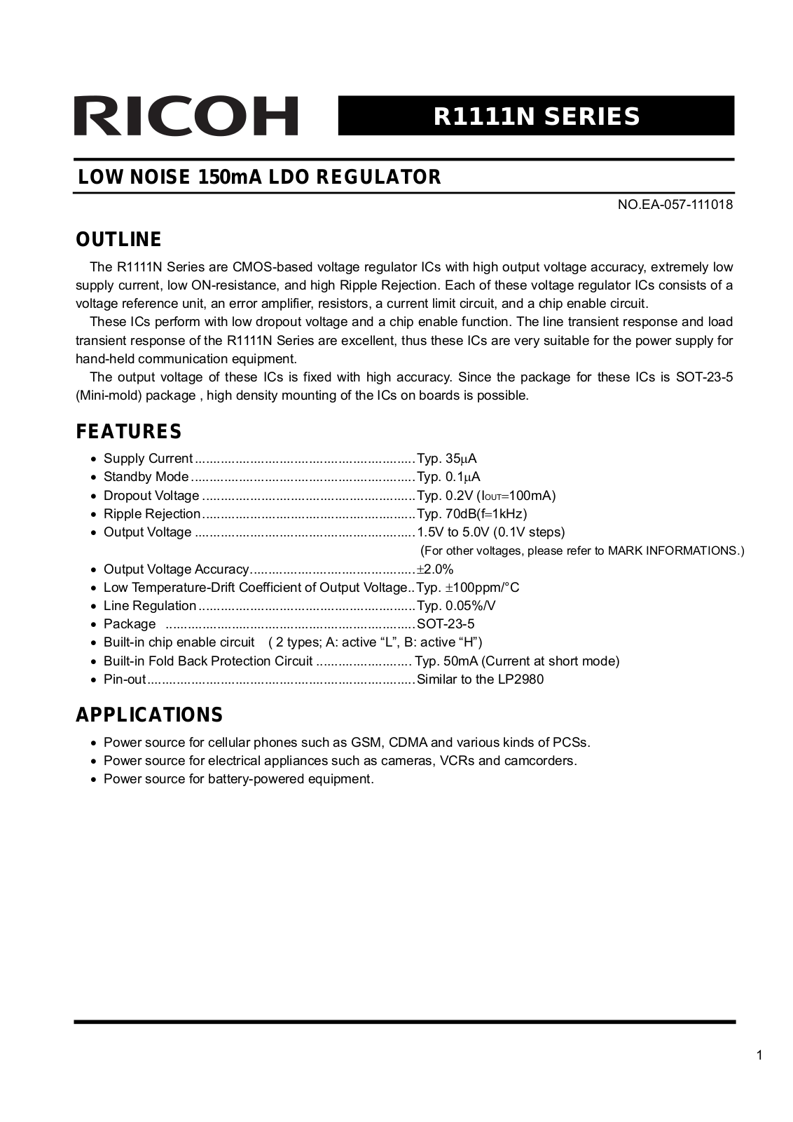 RICOH R1111N User Manual