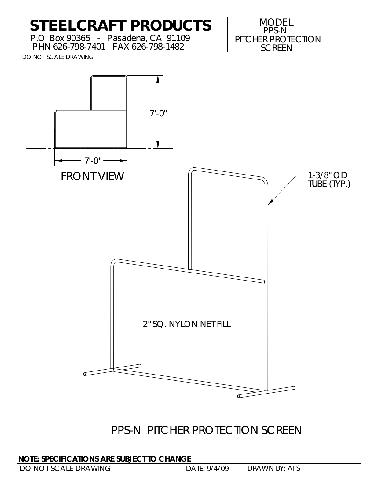 LA STEELCRAFT PPS-N User Manual