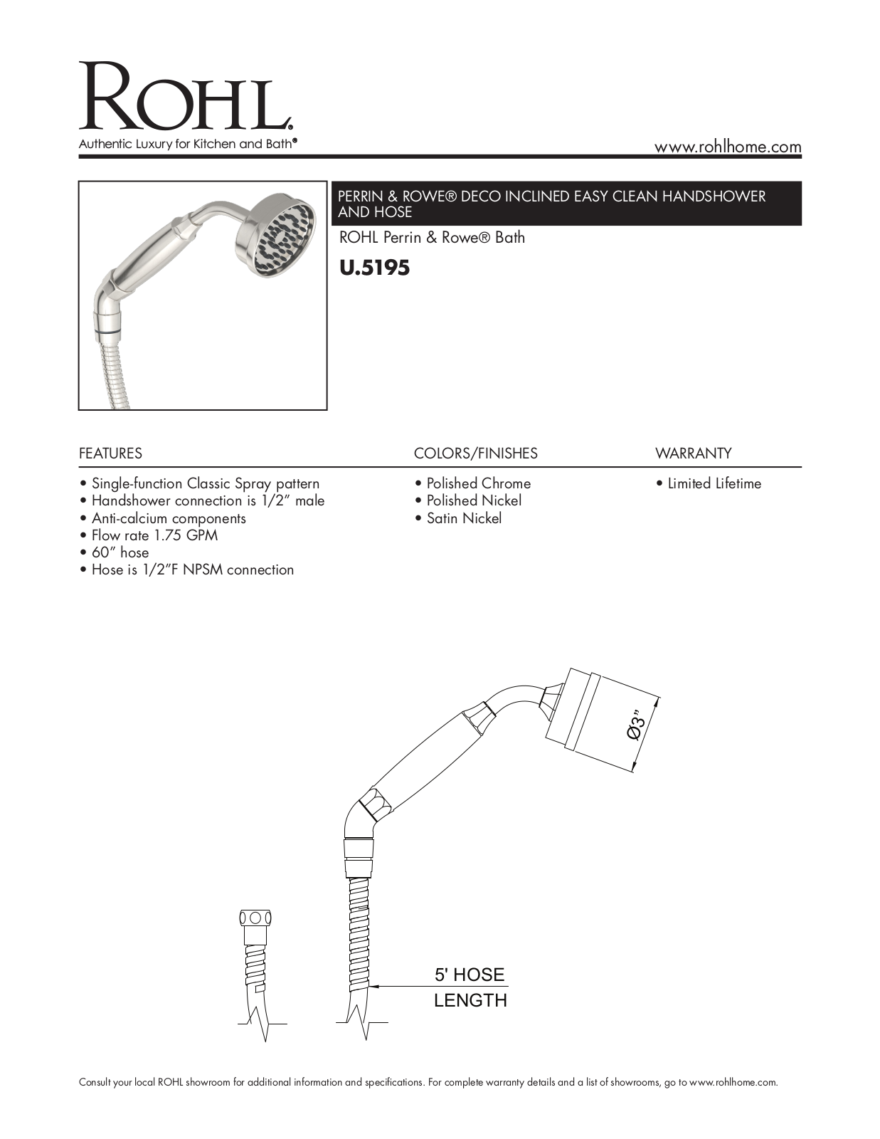 Perrin & Rowe PRWE1062 Specifications - ManualMachine.com