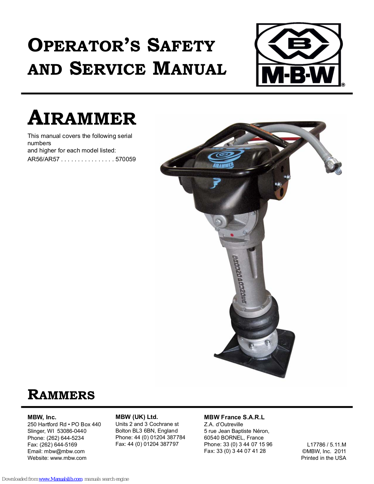 MBW AR56 Service Manual