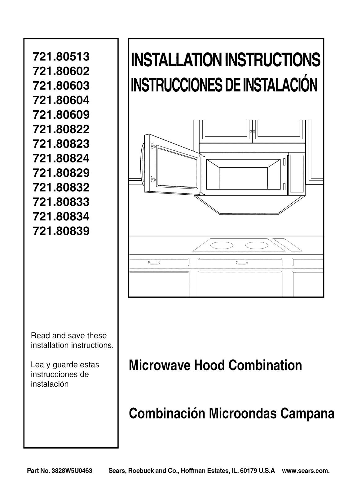 Kenmore Elite 72188512900, 72188513900, 72188519900, 72180839500, 72180829500 Installation Guide - ManualMachine.com