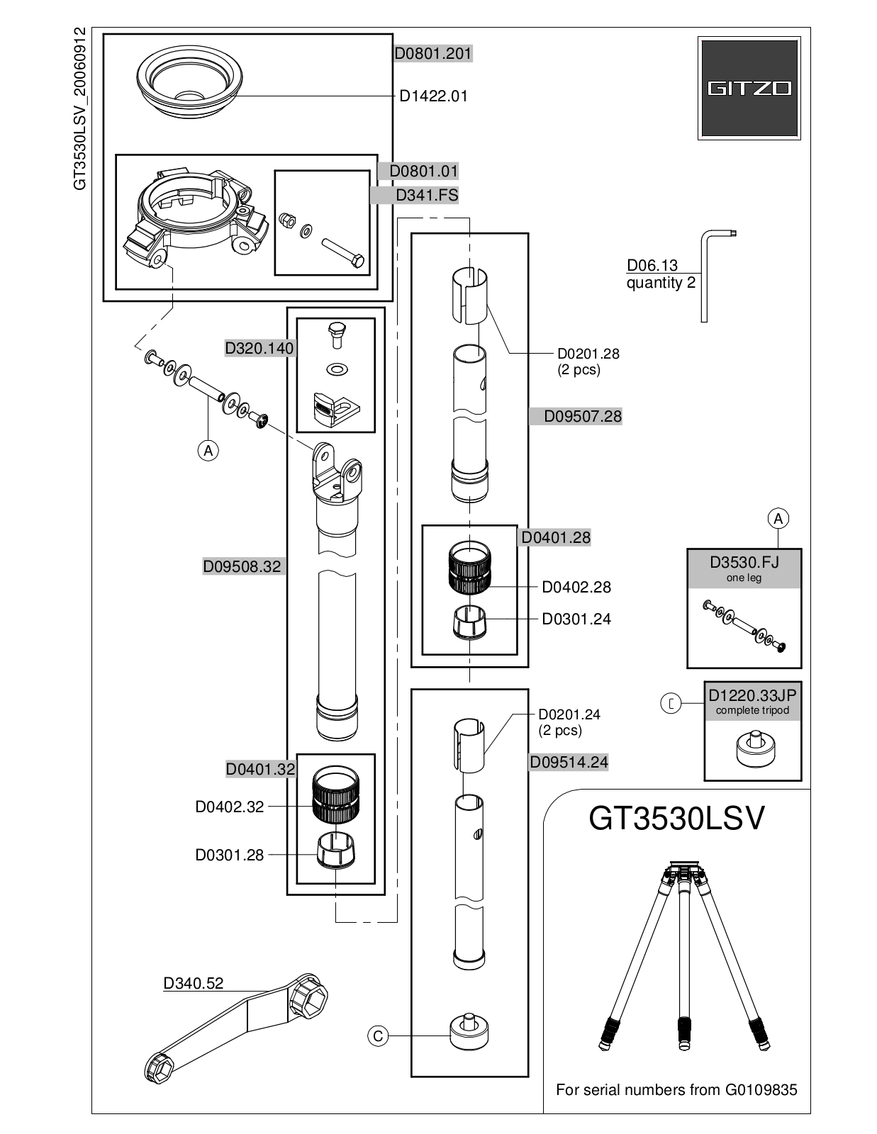 Gitzo GT3530LSV User Manual