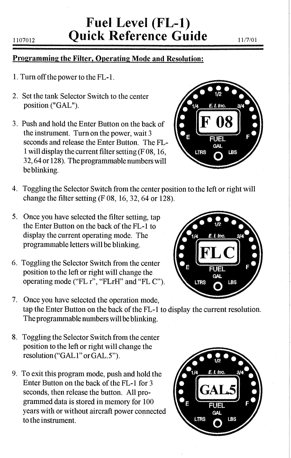 Electronics International FL-1 Quick Reference Guide - ManualMachine.com
