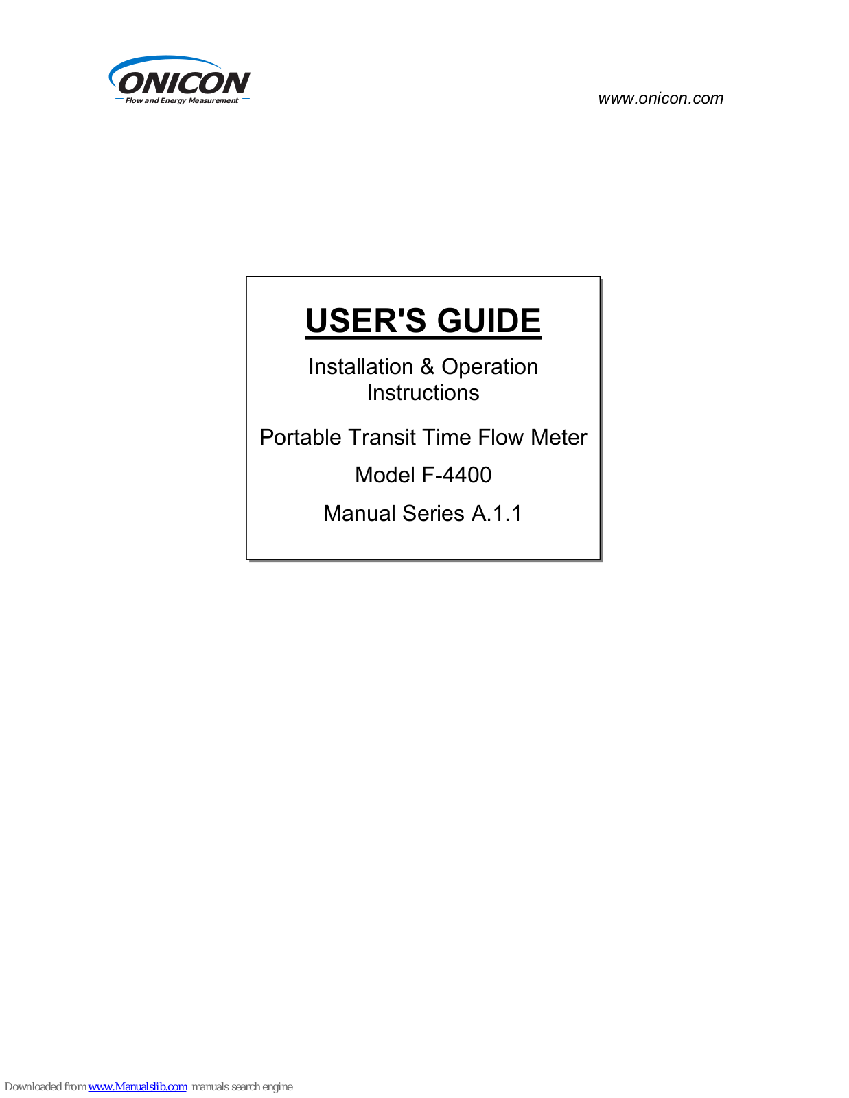 Onicon F-4400 User Manual