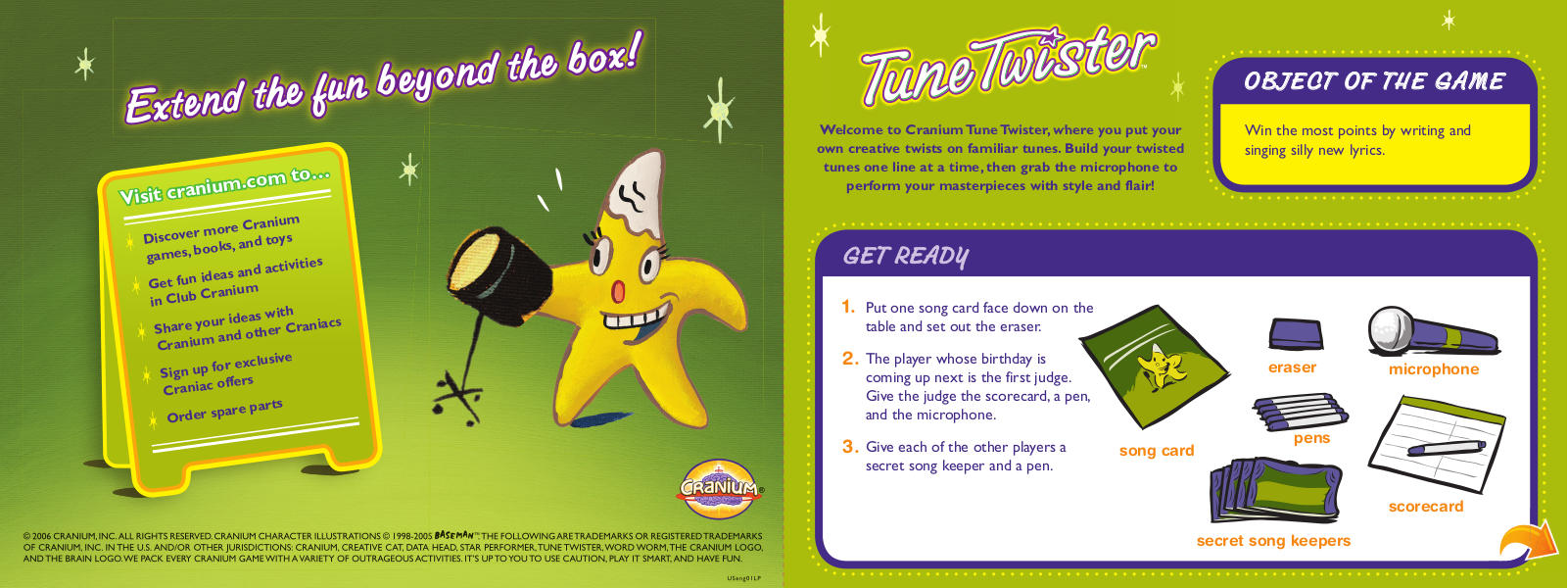 HASBRO Cranium Tune Twister User Manual