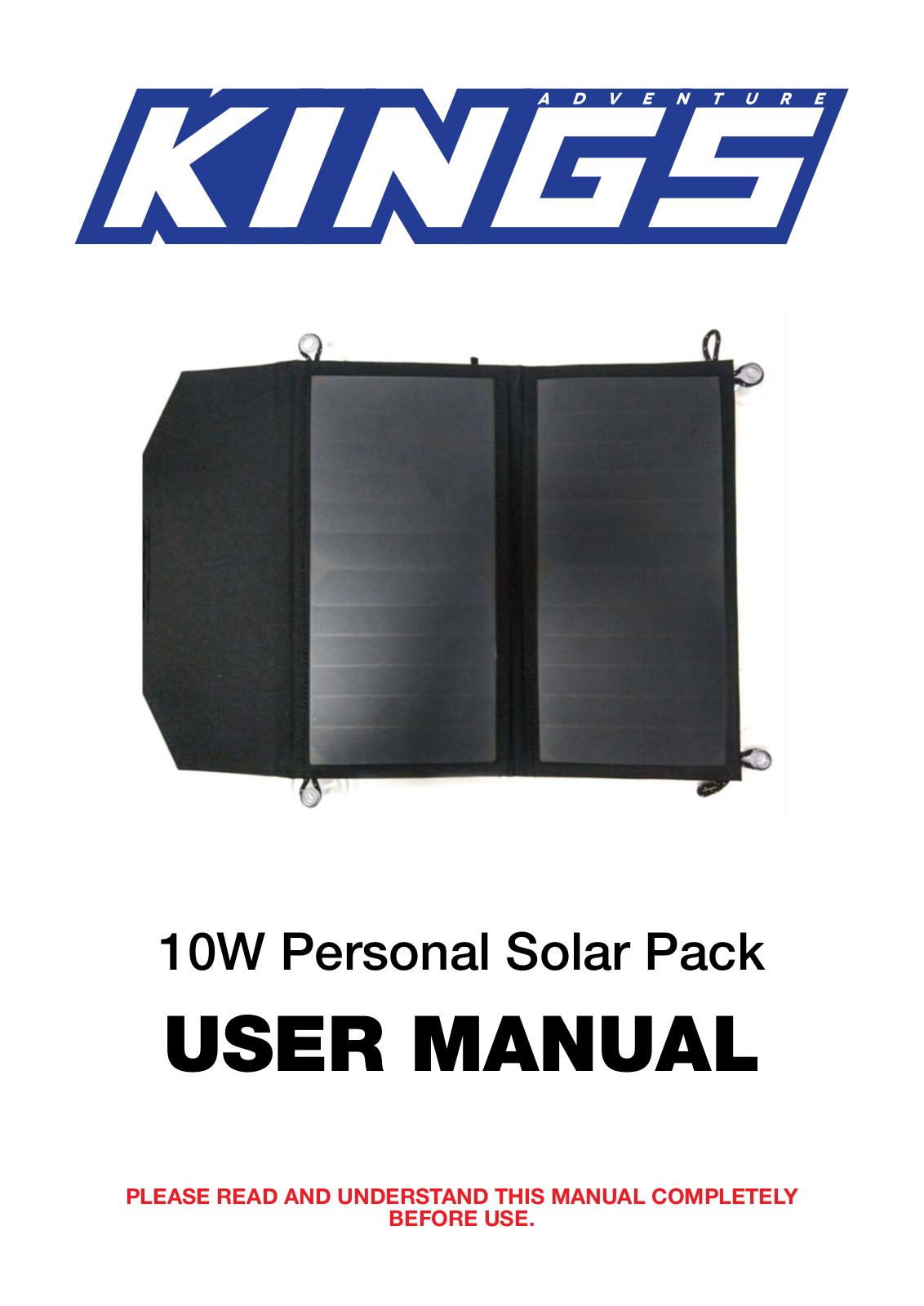 Adventure Kings 10W User Manual