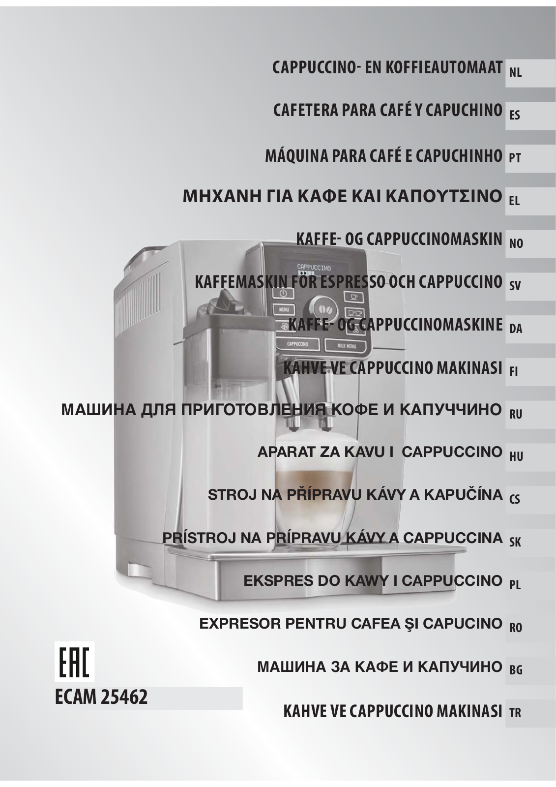 DeLonghi ECAM 25.462 S User manual