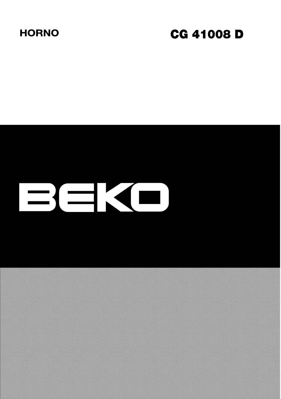 Beko CG41008D User manual