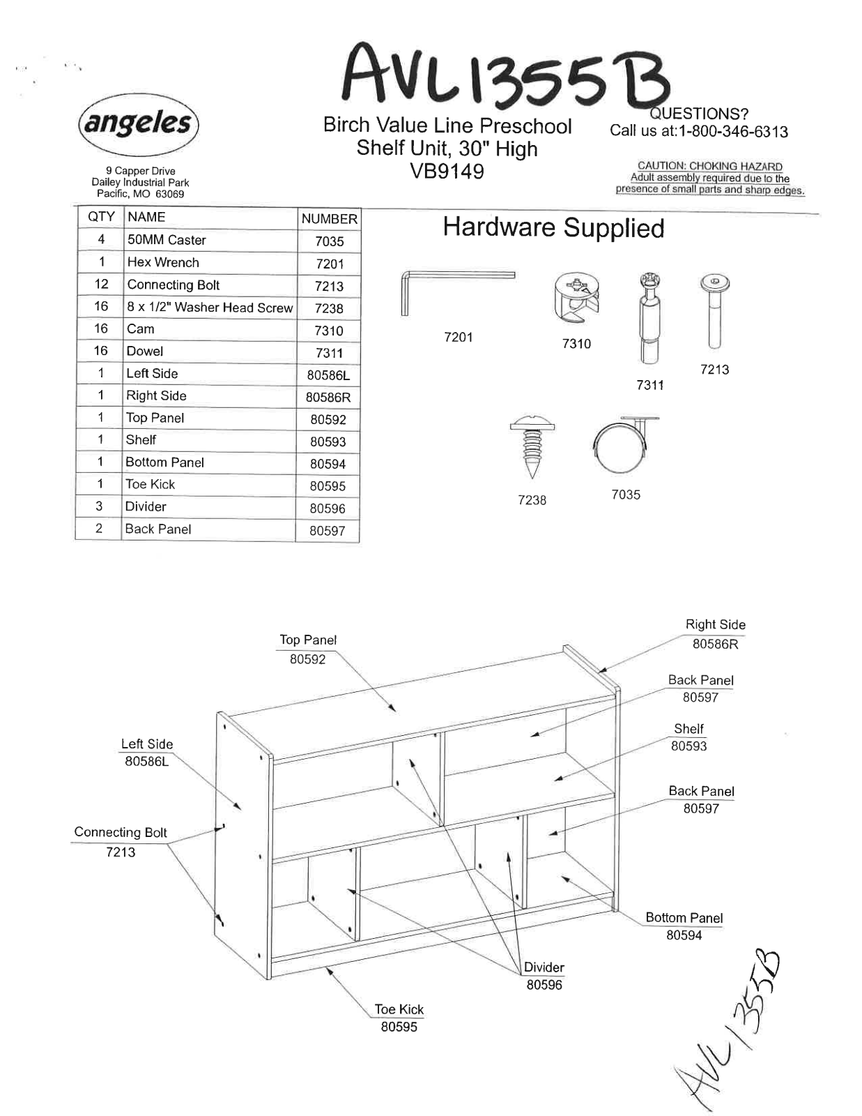 Angeles DO1383 Assembly Instructions - ManualMachine.com