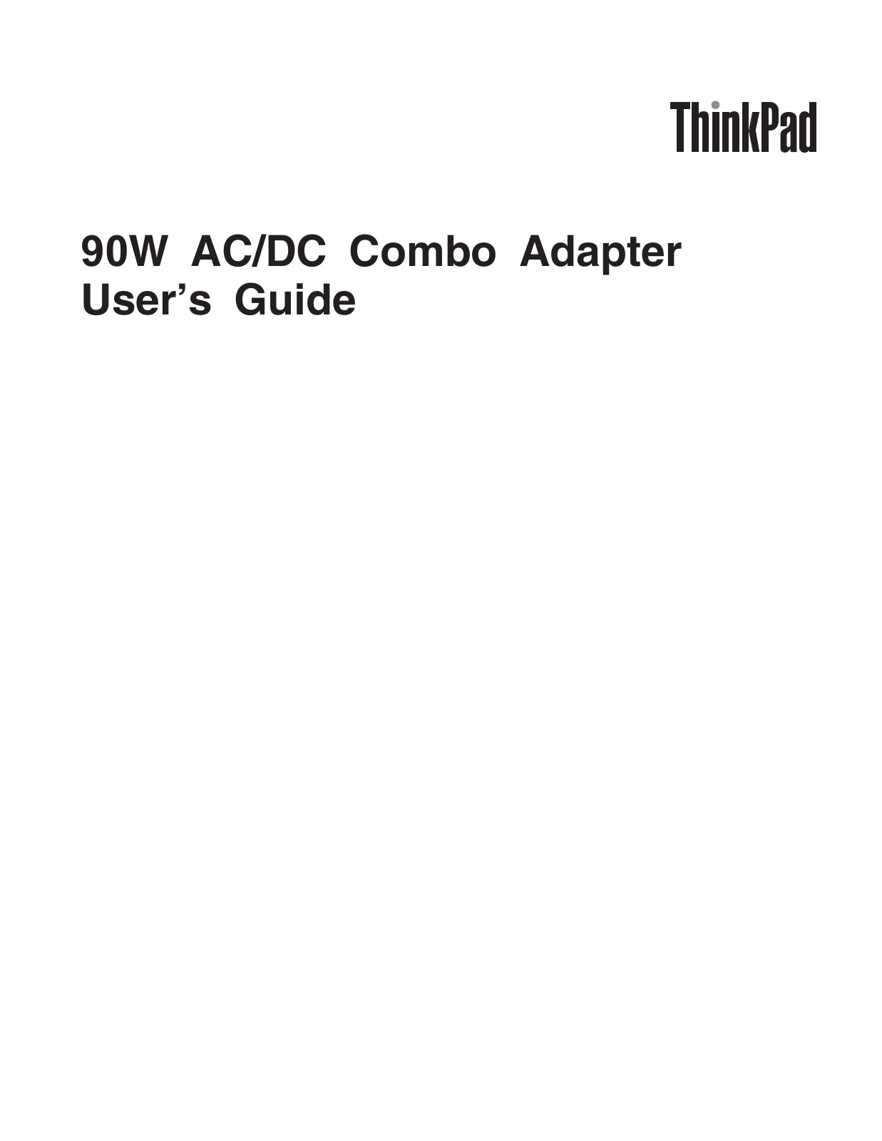 Lenovo 90W AC-DC User Manual