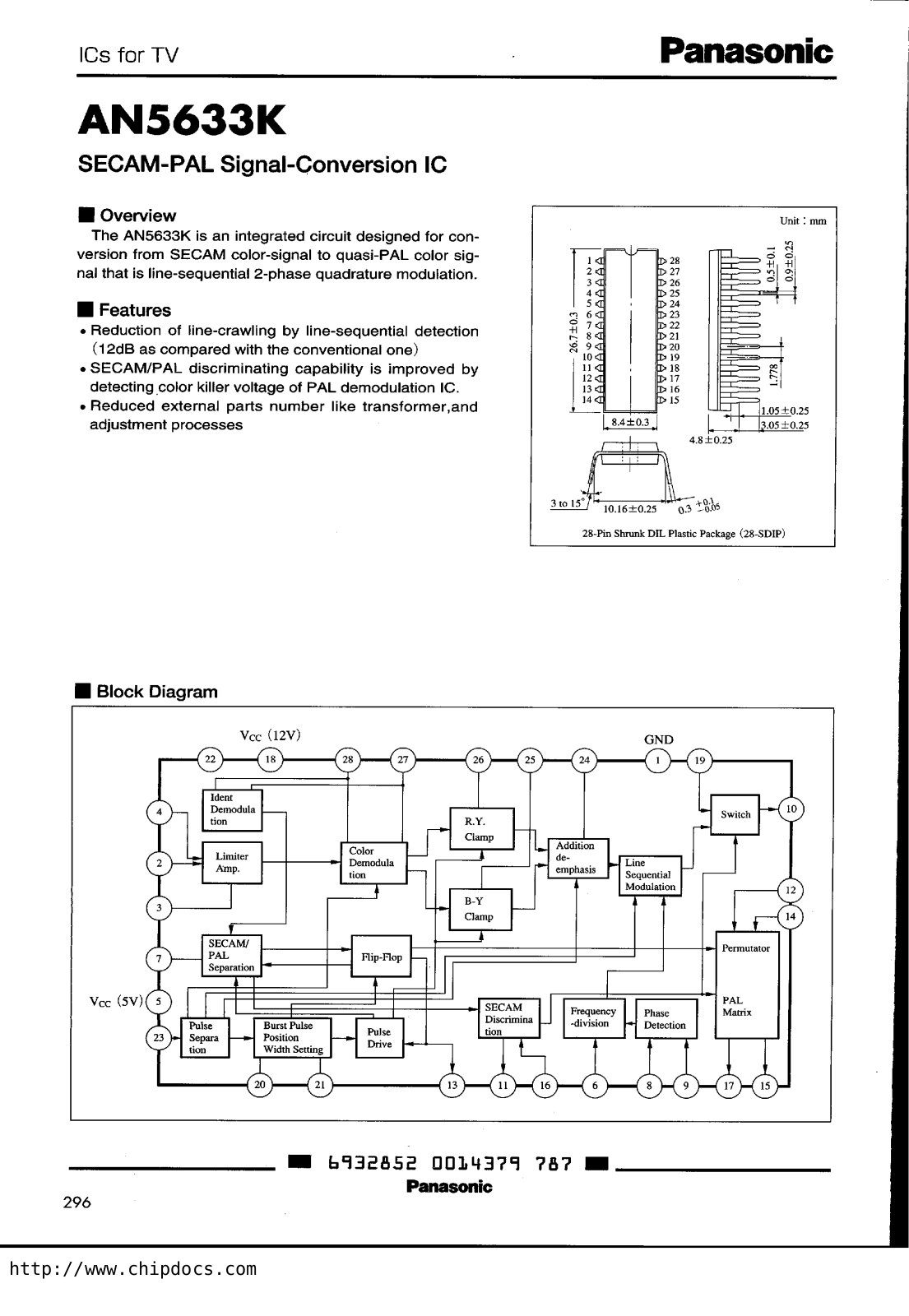 Panasonic AN5633K Datasheet