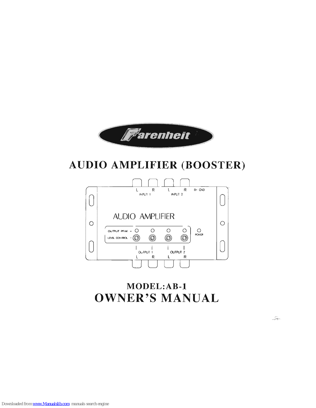 Farenheit AB-1 Owner's Manual