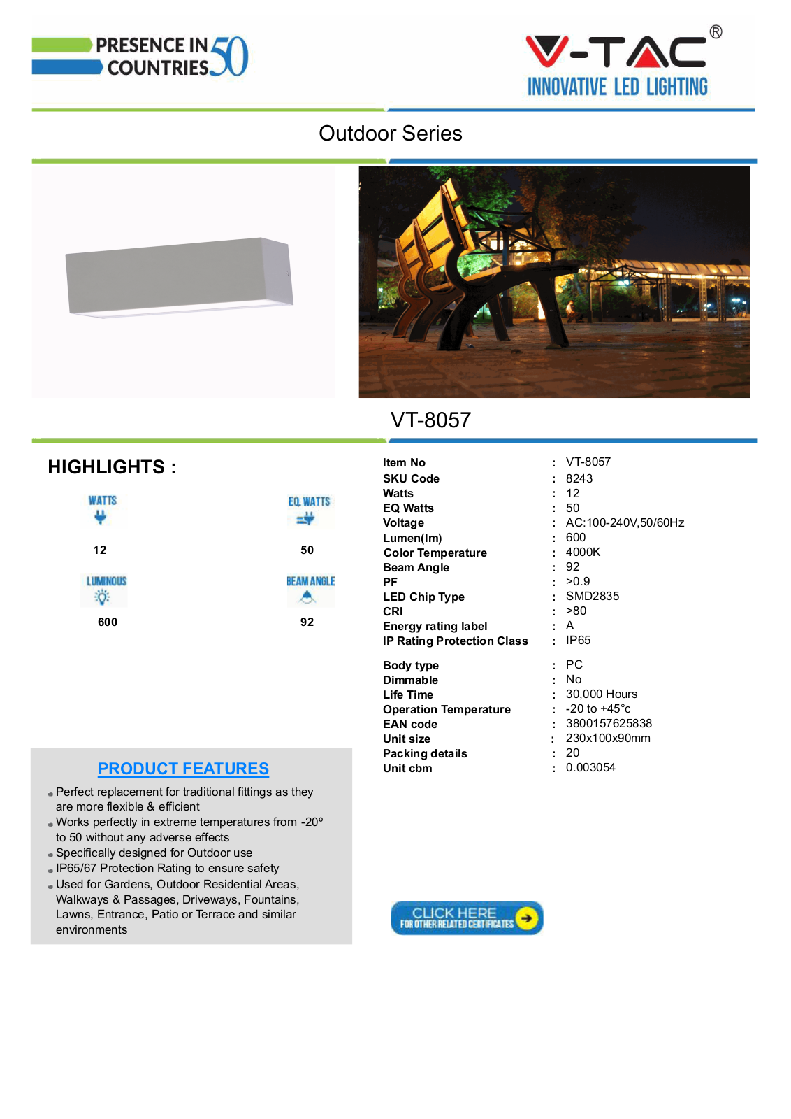 V-TAC VT-8243 Datasheet - ManualMachine.com